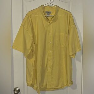 Sun River Shirt Mens XXL Yellow Button Up Short Sleeve Golf